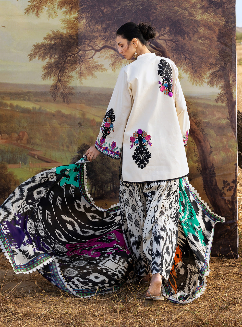 Zainab Chottani | Spring Summer Lawn 26 | Nivara 17 - Luxury Dress - available at Maria Faisal in UK and USA.