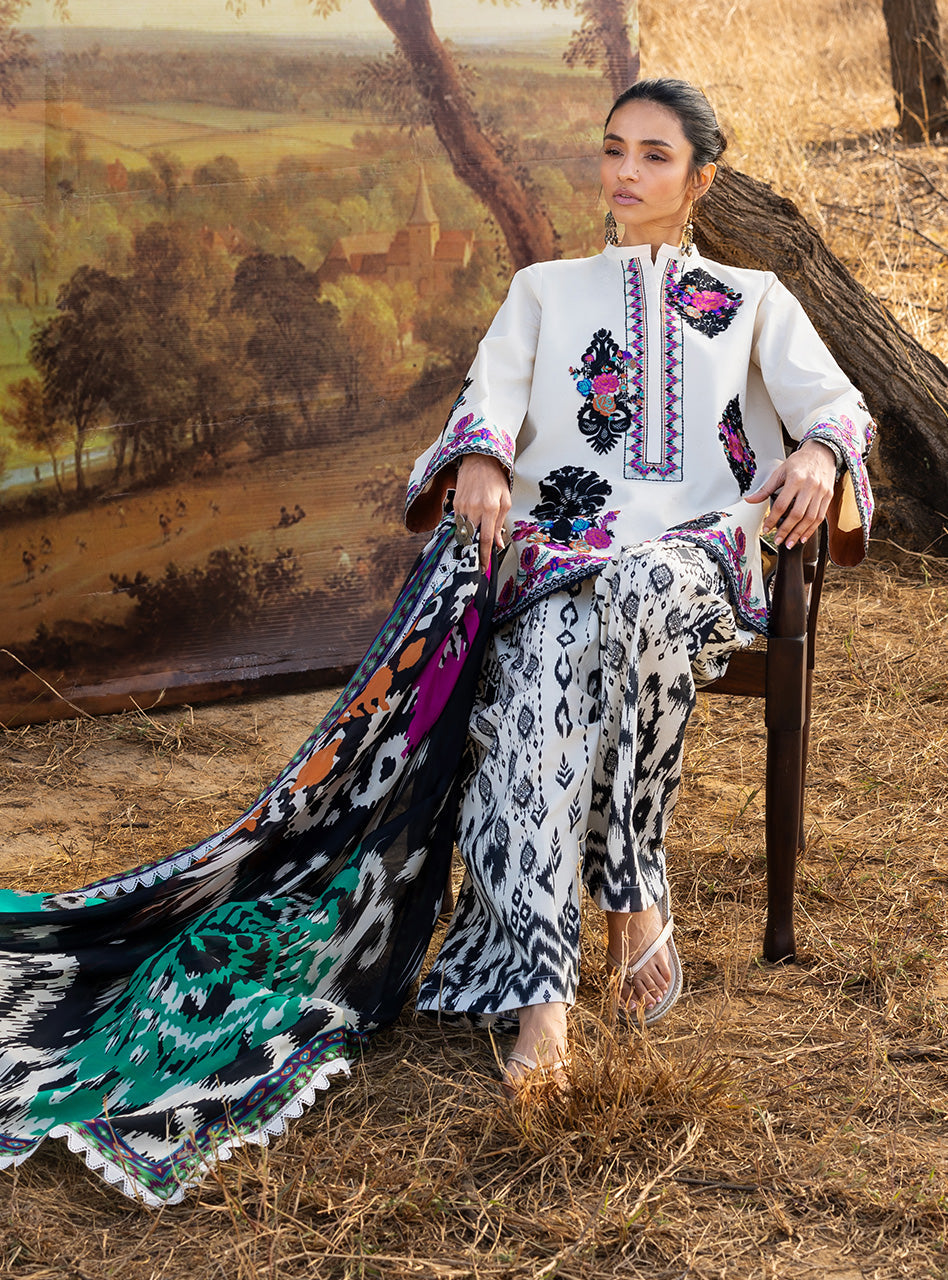 Zainab Chottani | Spring Summer Lawn 26 | Nivara 17 - Luxury Dress - available at Maria Faisal in UK and USA.