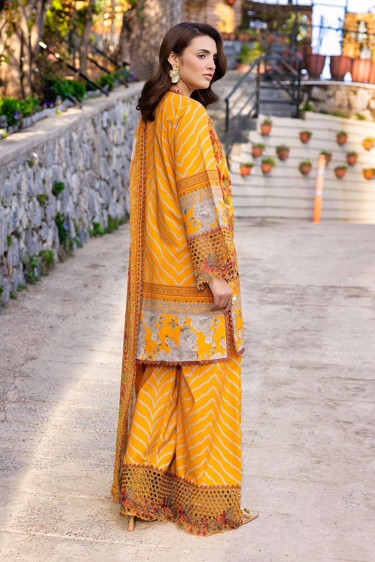 Charizma | Festive Edit | CRB6-14P - Luxury Dress - available at Maria Faisal in UK and USA.