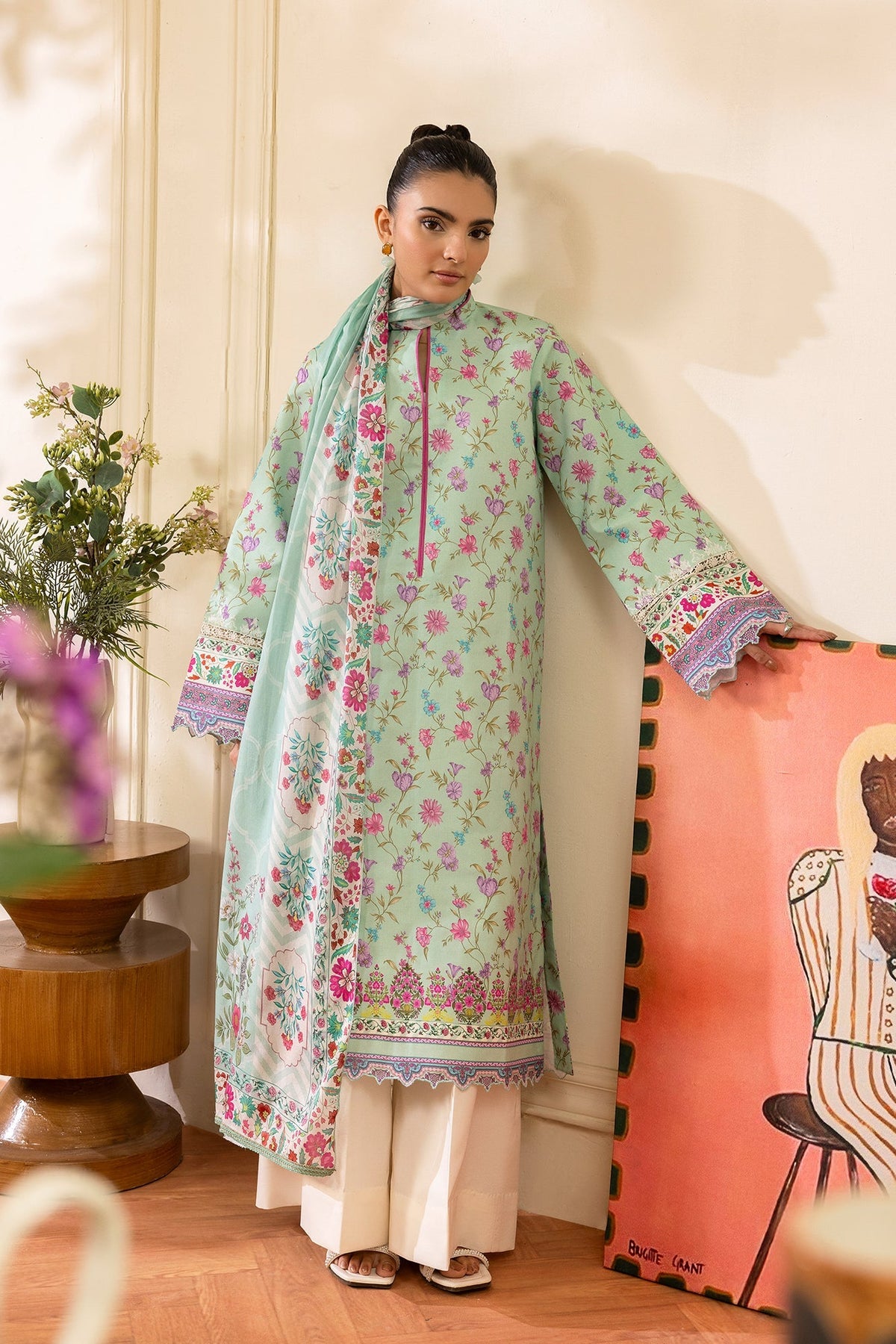 Rajbari | Nissa Exclusive Summer Prints | 09 - Casual Dress - available at Maria Faisal in UK and USA.