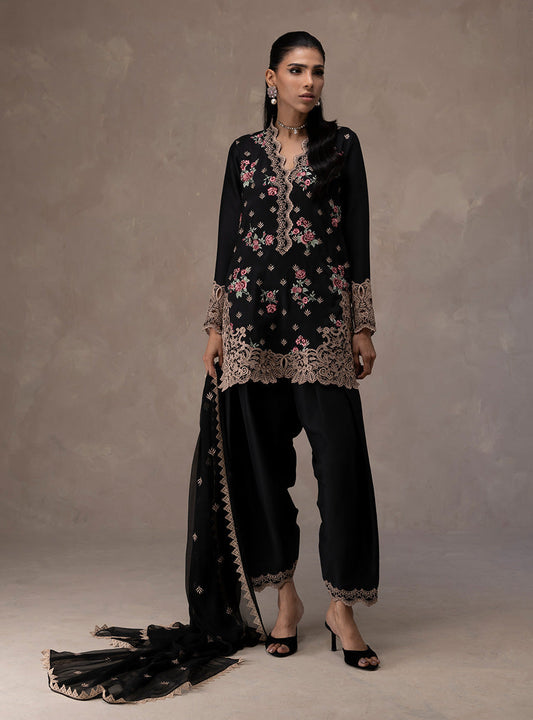 Zainab Chottani | Eid Edit 26 | Midnight Rose - Dress - available at Maria Faisal in UK and USA.