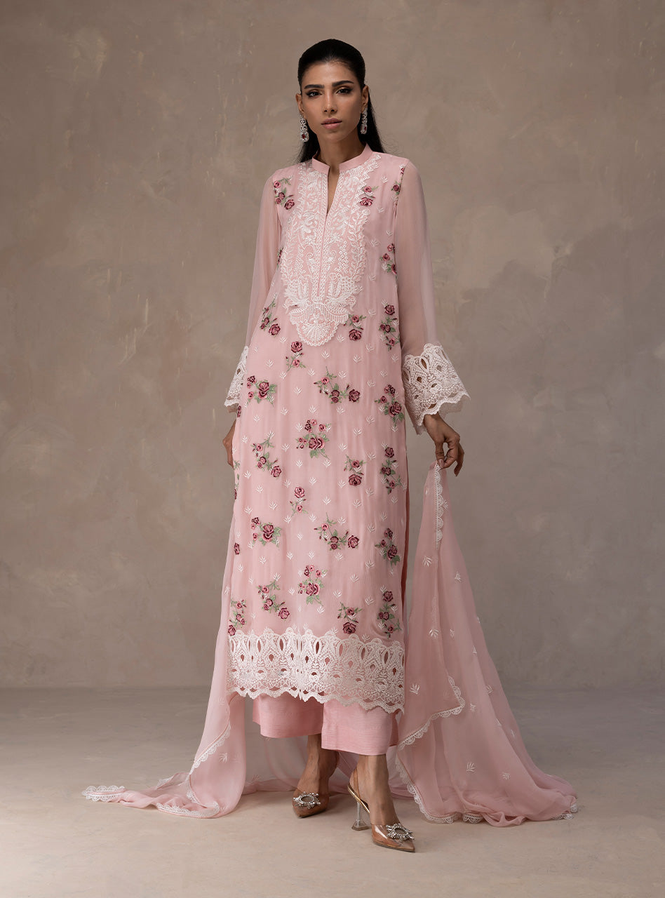 Zainab Chottani | Eid Edit 26 | Rose Luxe - Dress - available at Maria Faisal in UK and USA.