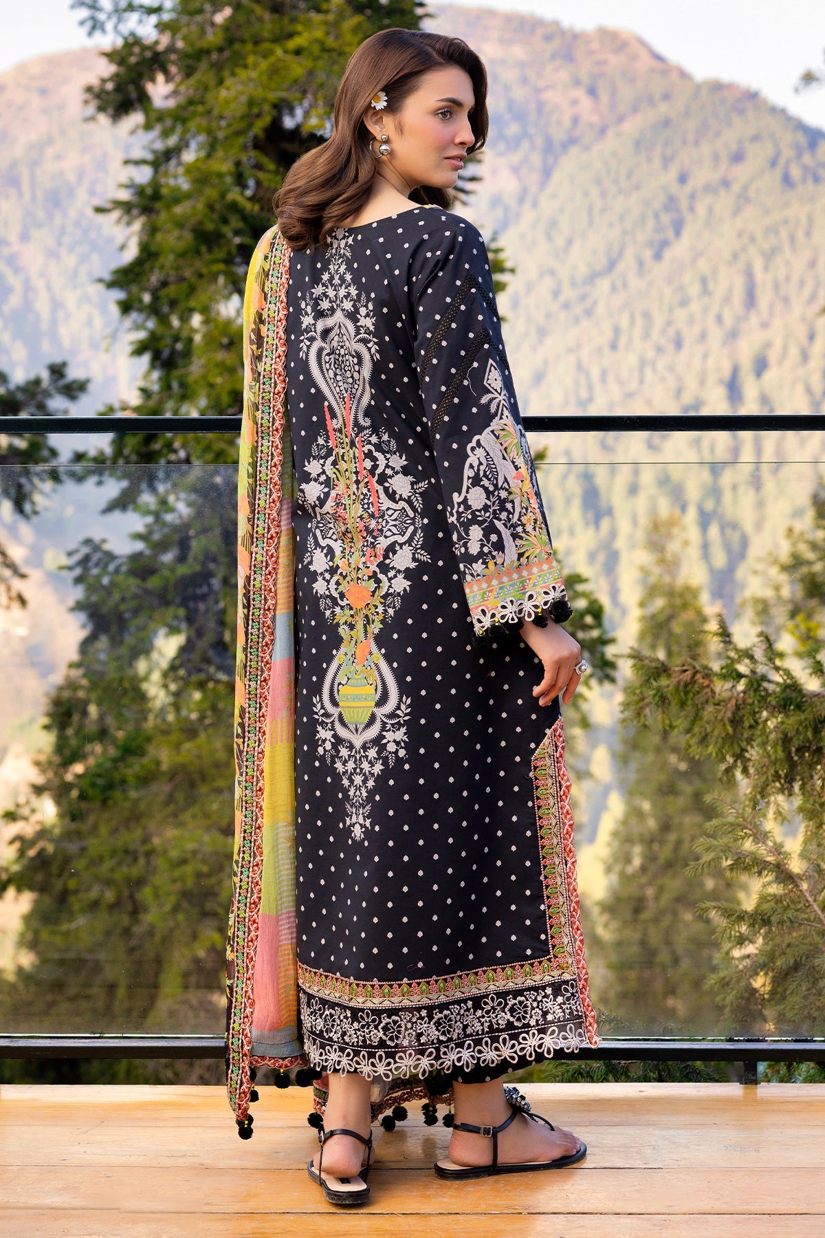 Charizma | Festive Edit | CRB6-15P - Luxury Dress - available at Maria Faisal in UK and USA.