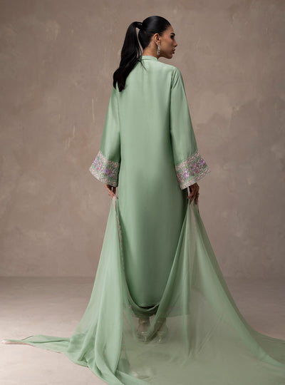 Zainab Chottani | Eid Edit 26 | Mint Bloom - Luxury Dress - available at Maria Faisal in UK and USA.