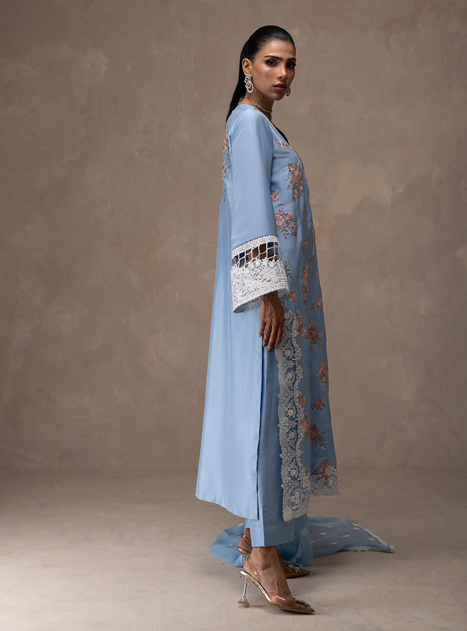 Zainab Chottani | Eid Edit 26 | Ice Flora - Dress - available at Maria Faisal in UK and USA.