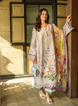 Roheenaz | Ethereal Bloom Lawn 25 | Liora by Maria Faisal - Registered Vendor of : Roheenaz - type : Ladies Clothes - 100% original wedding dresses