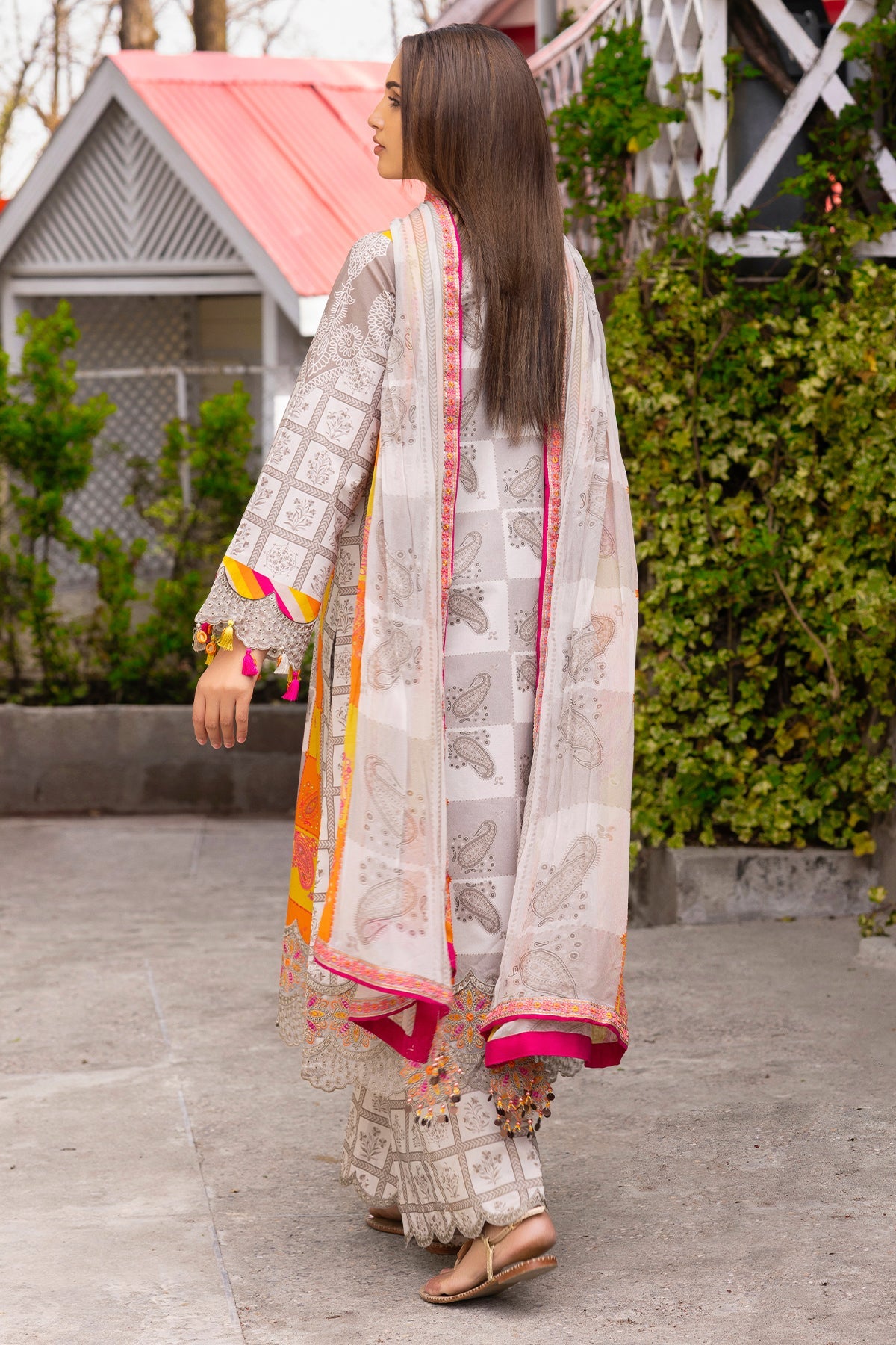 Charizma | Festive Edit | CRB6-16P - Luxury Dress - available at Maria Faisal in UK and USA.