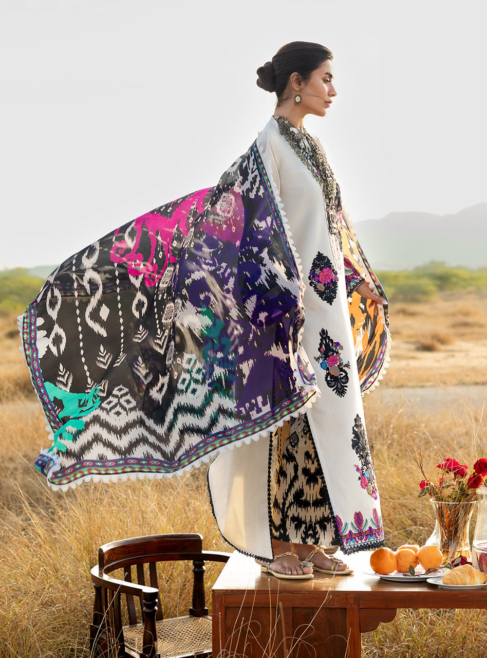 Zainab Chottani | Spring Summer Lawn 26 | Nivara 17 - Luxury Dress - available at Maria Faisal in UK and USA.