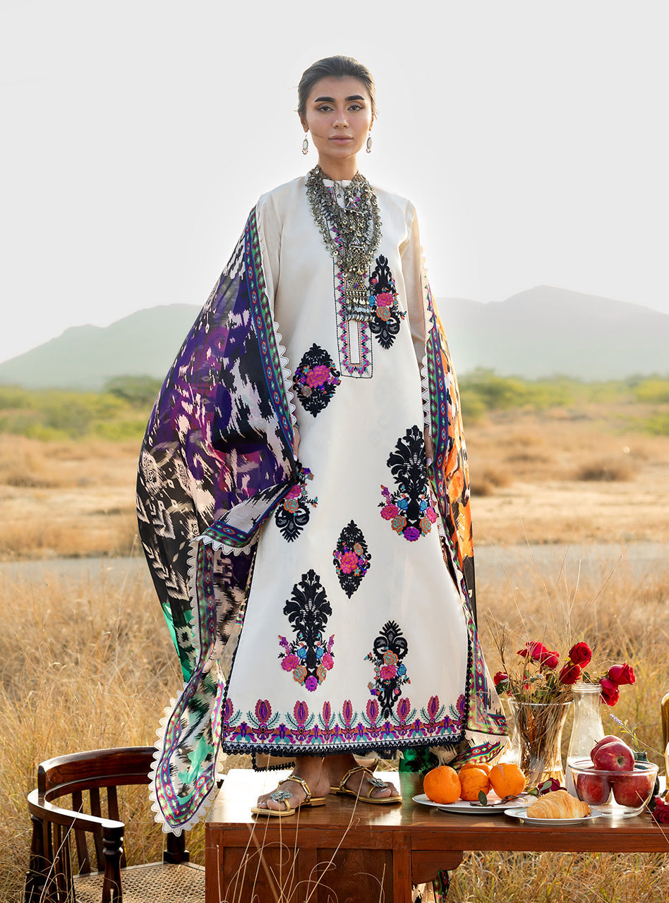 Zainab Chottani | Spring Summer Lawn 26 | Nivara 17 - Luxury Dress - available at Maria Faisal in UK and USA.