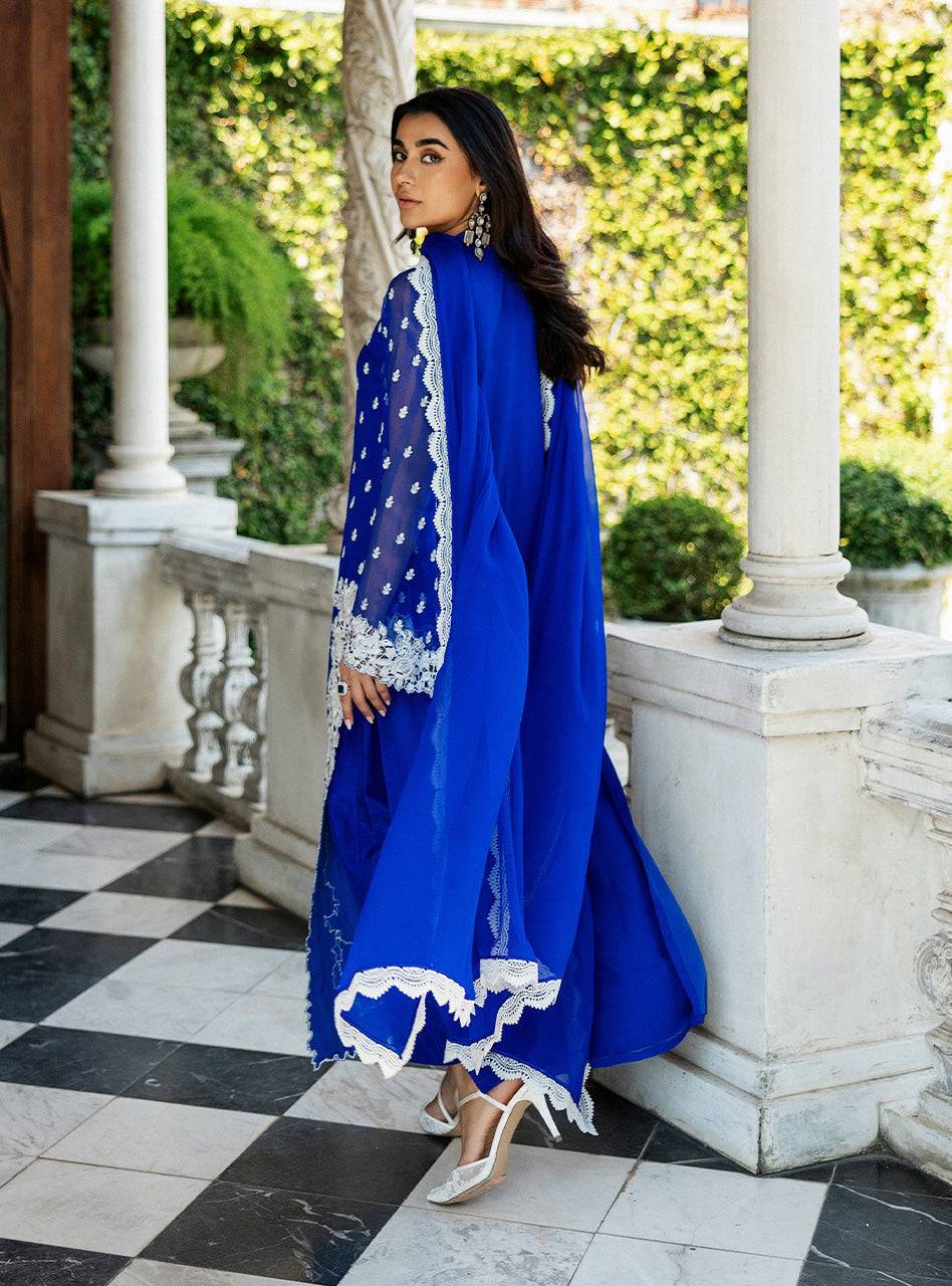 Zainab Chottani | Ramadan Edit 25 | Cobalt Dreamscape by Maria Faisal - Registered Vendor of : Zainab Chottani - type : Ladies Clothes - 100% original wedding dresses