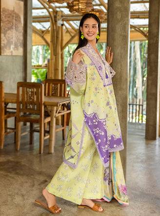 Roheenaz | Ethereal Bloom Lawn 25 | Elysse by Maria Faisal - Registered Vendor of : Roheenaz - type : Ladies Clothes - 100% original wedding dresses