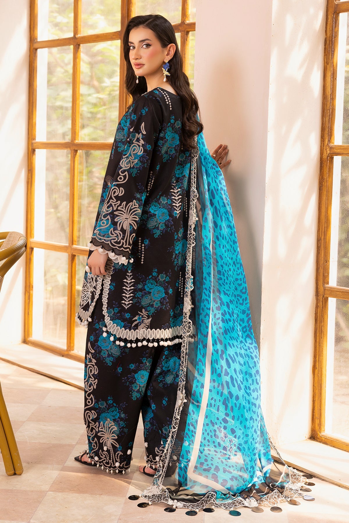 Charizma | Infinity Lawn | 3-PC UNSTITCHED EMBROIDERED LAWN COLLECTION IN6-06 - Luxury Dress - available at Maria Faisal in UK and USA.