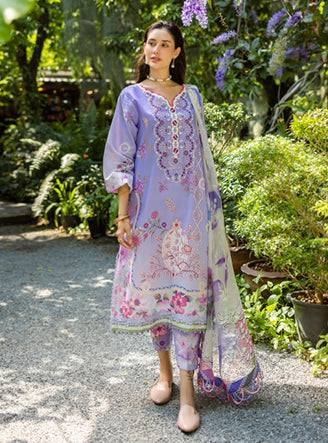 Roheenaz | Ethereal Bloom Lawn 25 | Meliora by Maria Faisal - Registered Vendor of : Roheenaz - type : Ladies Clothes - 100% original wedding dresses