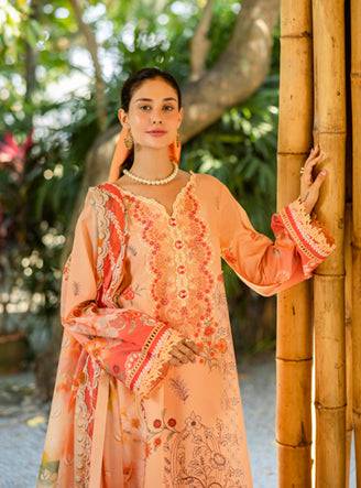 Roheenaz | Ethereal Bloom Lawn 25 | Zaria by Maria Faisal - Registered Vendor of : Roheenaz - type : Ladies Clothes - 100% original wedding dresses