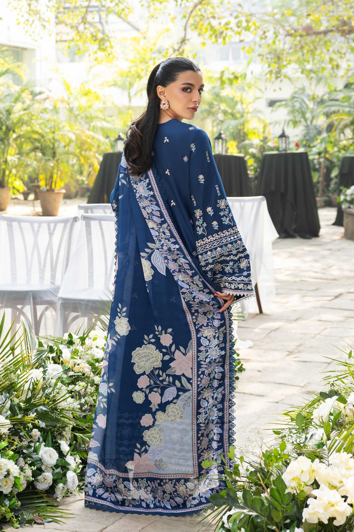 Akbar Aslam | Elaria RTW Lawn 26 | Cielle - Luxury Dress - available at Maria Faisal in UK and USA.