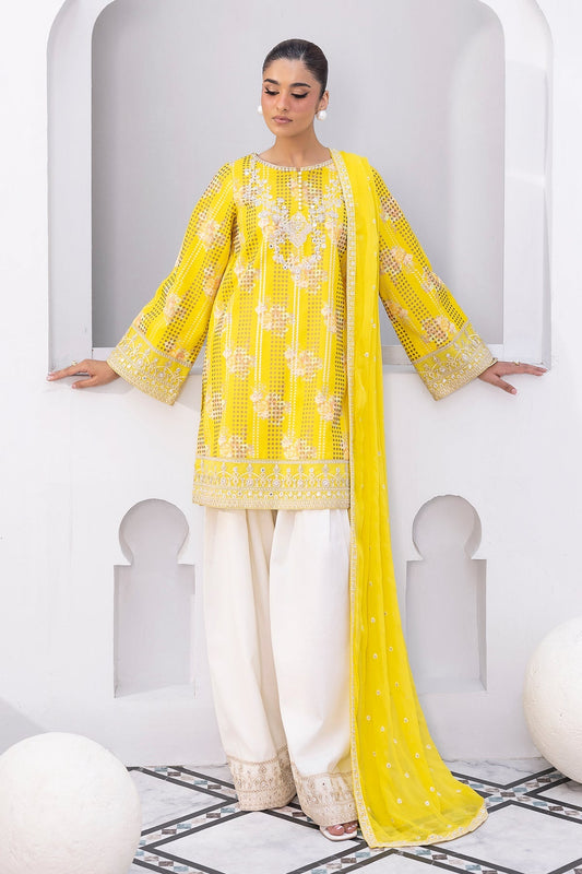 Charizma | Festive Pret | 3-PC Embroidered Raw-Silk CMA-6-410 - Formal Dress - available at Maria Faisal in UK and USA.