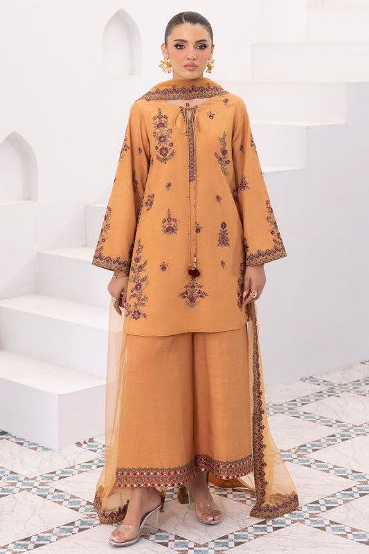 Charizma | Festive Pret | 3-PC Embroidered Raw-Silk CMA-6-370 - Formal Dress - available at Maria Faisal in UK and USA.