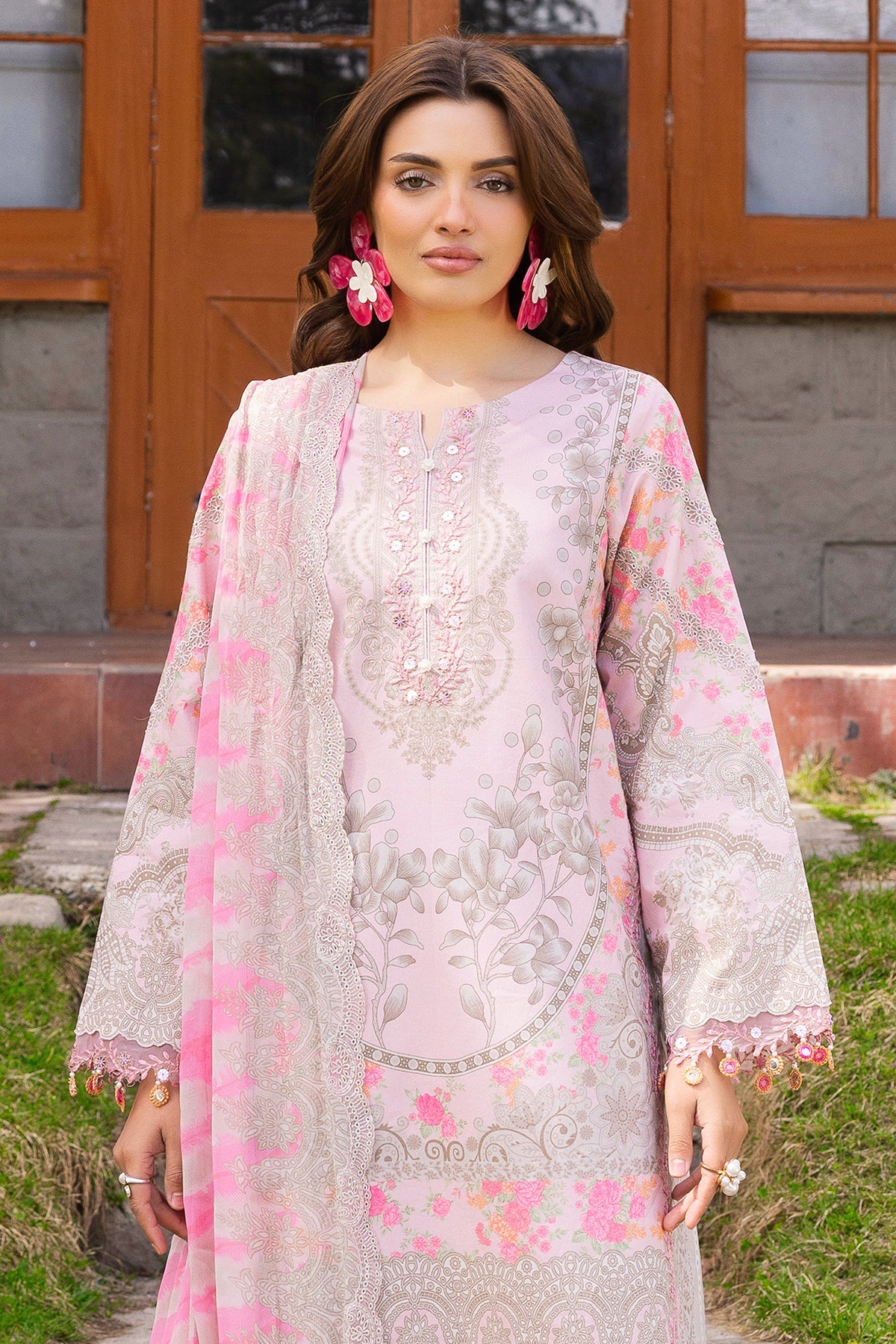 Charizma | Festive Edit | CRB6-12P - Luxury Dress - available at Maria Faisal in UK and USA.