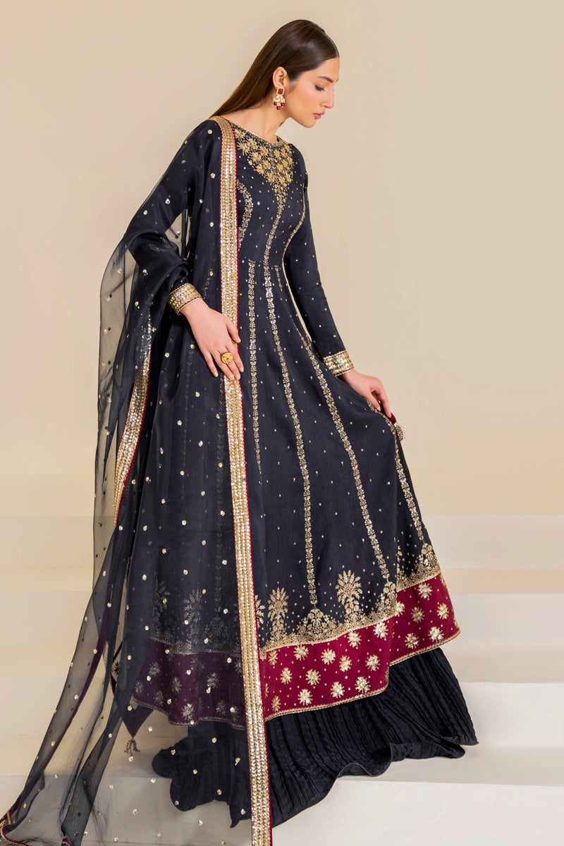Jazmin | Formals Collection | Raw Silk UR-7019 - Ladies Clothes - Maria Faisal