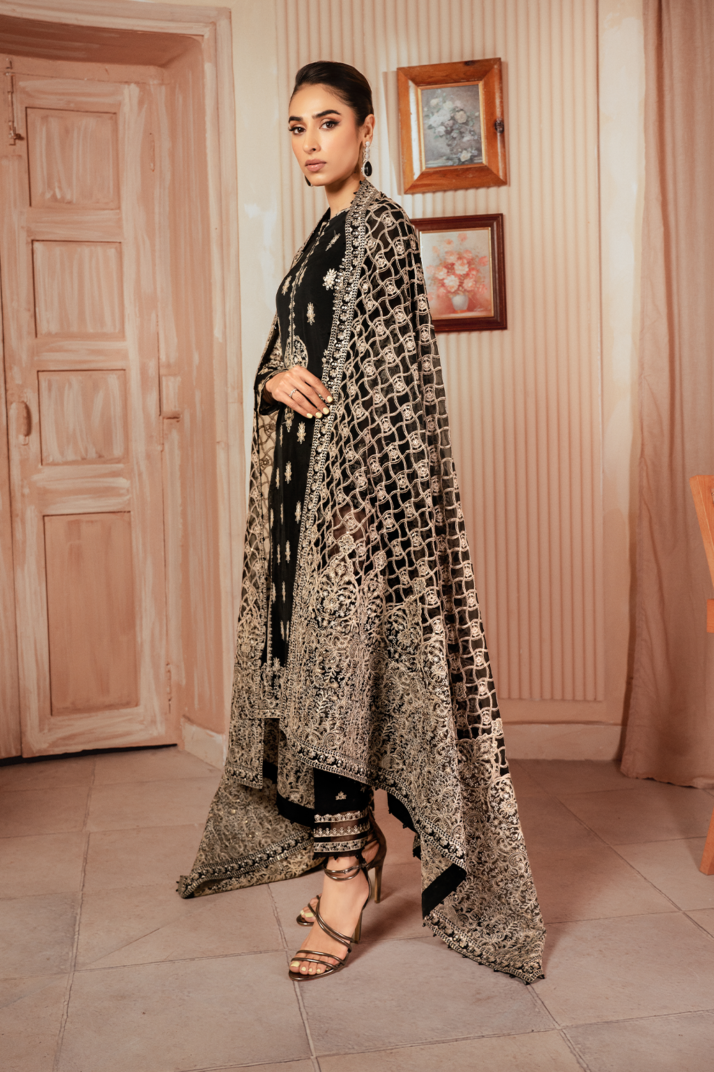 Iznik | Chiffon Kari | ICK-03 Embroidered Chiffon - Ladies Clothes - Maria Faisal