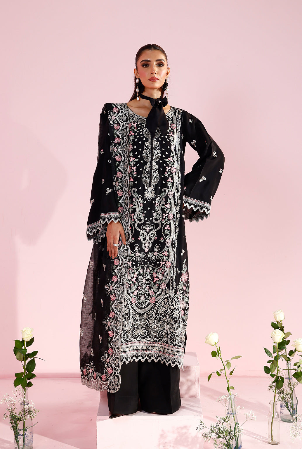 Saad Shaikh | Eid Edit Tropical Silk 26 | MARGARET - Dress - available at Maria Faisal in UK and USA.