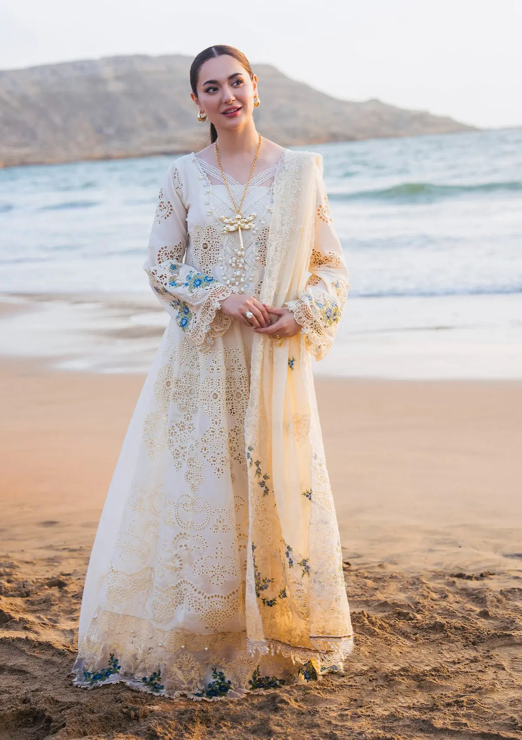 Elaf Premium | Hai Kuch Festive Lawn 24 | EHK-03B Ayra - Designer Dress with Intricate embroidery and embellishments. Shop elegent wedding dress at Maria Faisal.