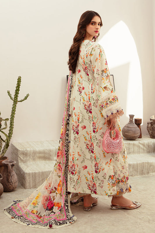 AJR Couture | Alif Affordable Lawn 24 | GARDIAN - Designer Dress with Intricate embroidery and embellishments. Shop elegent wedding dress at Maria Faisal.