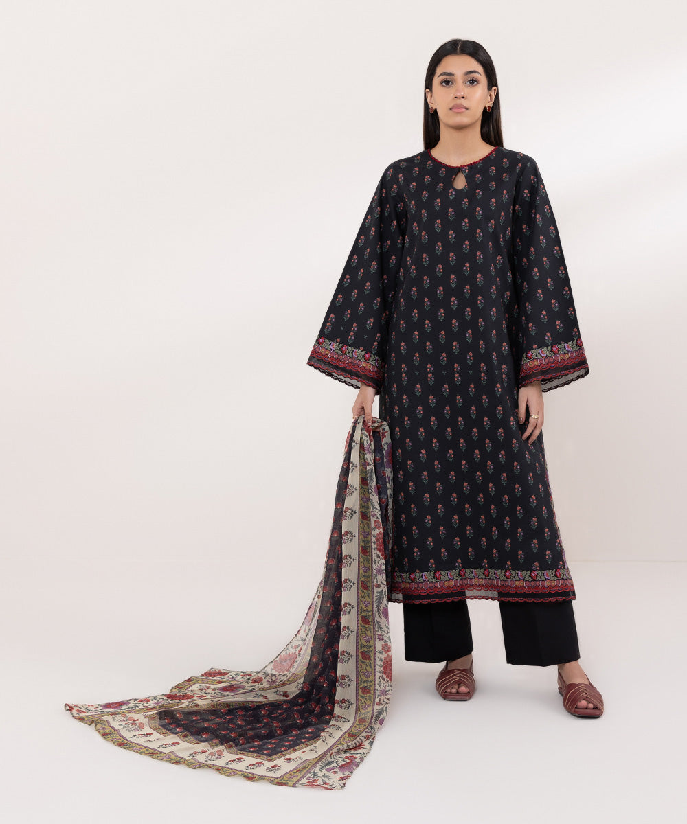 Sapphire | Intermix 2024 | Cambric Suit S-03 - Designer Dress with Intricate embroidery and embellishments. Shop elegent wedding dress at Maria Faisal.