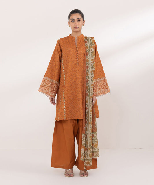 Sapphire | Intermix 2024 | Cambric Suit S-07 - Designer Dress with Intricate embroidery and embellishments. Shop elegent wedding dress at Maria Faisal.