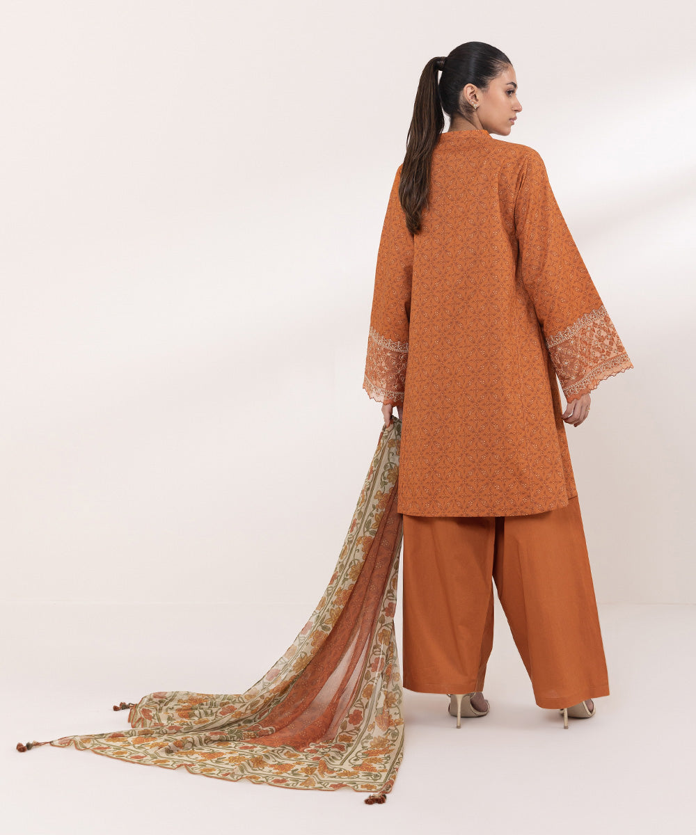 Sapphire | Intermix 2024 | Cambric Suit S-07 - Designer Dress with Intricate embroidery and embellishments. Shop elegent wedding dress at Maria Faisal.