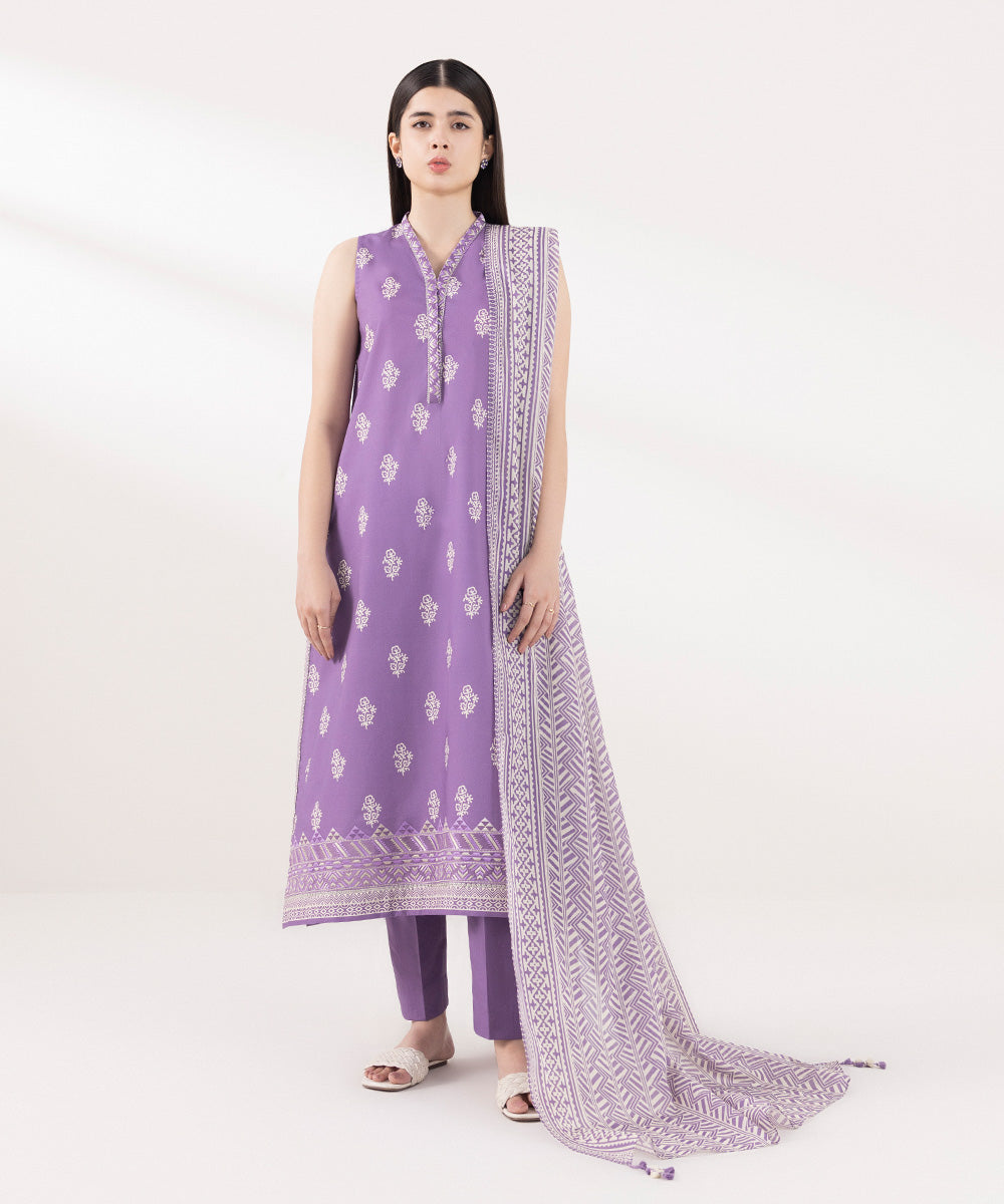 Sapphire | Intermix 2024 | Cambric Suit S-40 - Designer Dress with Intricate embroidery and embellishments. Shop elegent wedding dress at Maria Faisal.