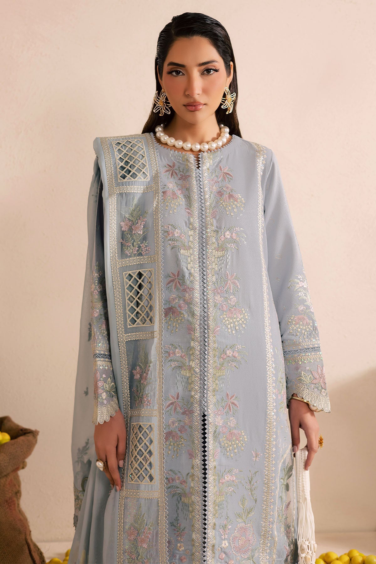 Nureh | Karandi Collection |NE-217 - Luxury Dress - available at Maria Faisal in UK and USA.