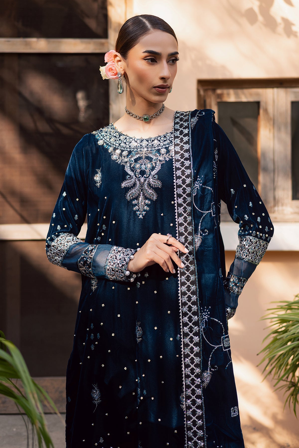NW-114 – authentic Pakistani dress from the Maya Velvet collection for women in the UK
