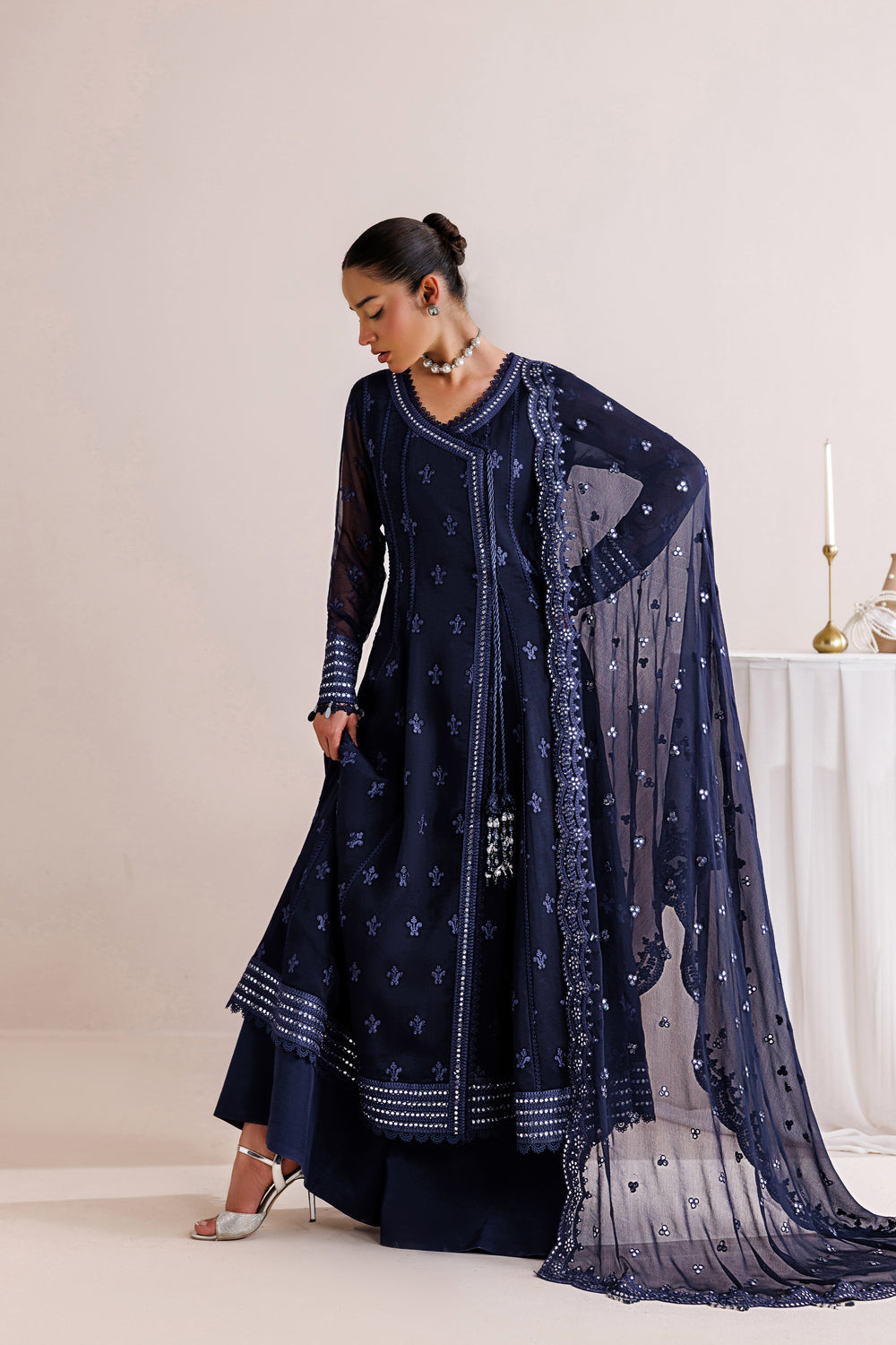 Farasha | Chiffon Threads 26 | Night Prism - Formal Dress - available at Maria Faisal in UK and USA.