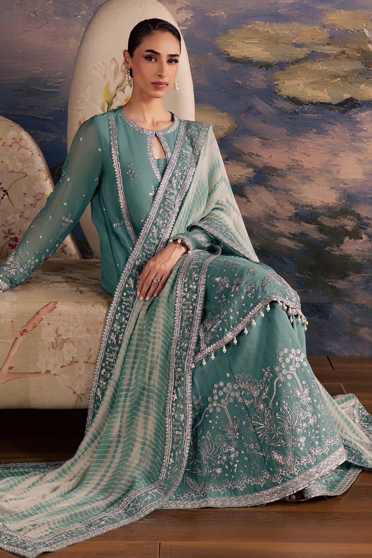 Nureh | Fancy Formal 26 | NP-783 - Formal Dress - available at Maria Faisal in UK and USA.