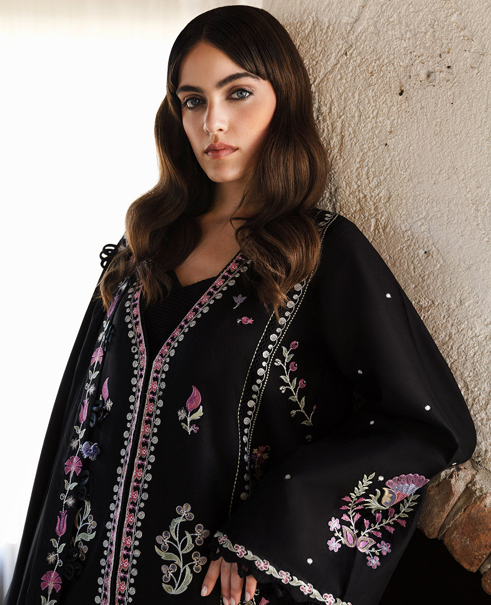Republic Womenswear | Aylin Summer Lawn 24 | Muguet (D1-A) - Designer Dress with Intricate embroidery and embellishments. Shop elegent wedding dress at Maria Faisal.