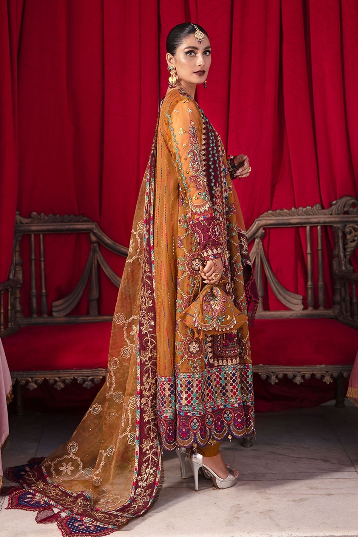 Nureh | Jhoomro Wedding Formals | Gulshan Shirt - Wedding Dress - Maria Faisal