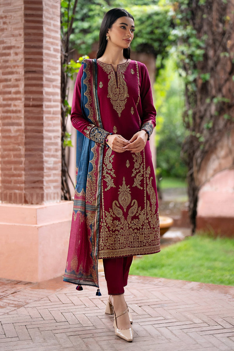 Jazmin | Winter Edition 24 | KHADDAR UW-0069 - Designer Dress with Intricate embroidery and embellishments. Shop elegent wedding dress at Maria Faisal.