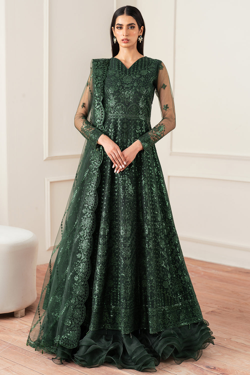 Farasha | Essence Formals 25 | Emerald Muse - Ladies Clothes - Maria Faisal