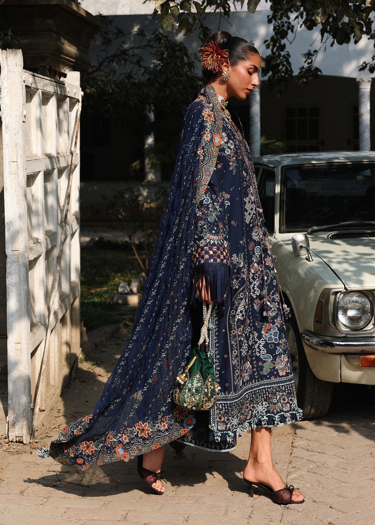 Hussain Rehar | Kalabagh Luxury Lawn 26 | Amalfi - Luxury Dress - available at Maria Faisal in UK and USA.