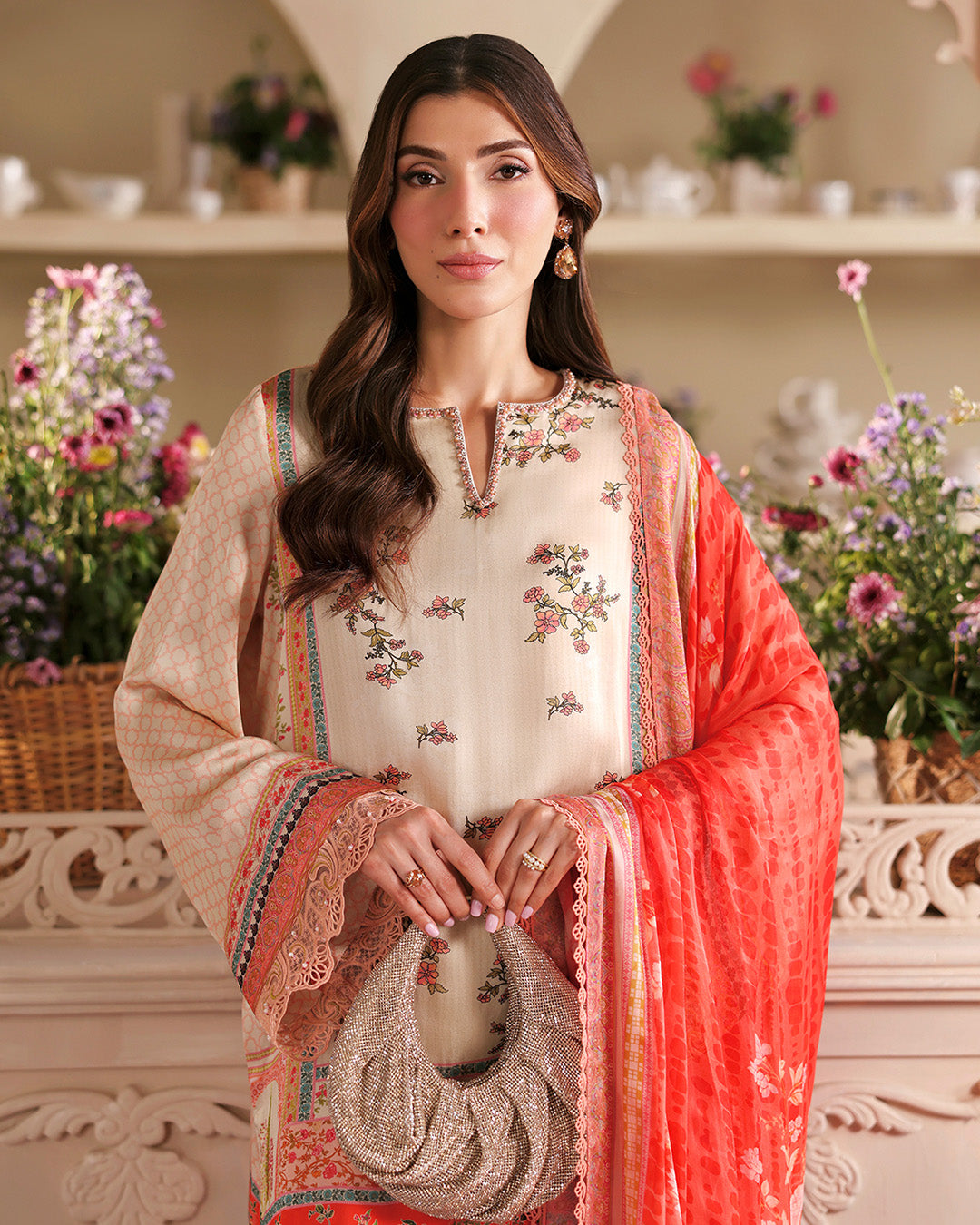 Faiza Saqlain | Serina Luxe | Adania - Formal Dress - available at Maria Faisal in UK and USA.
