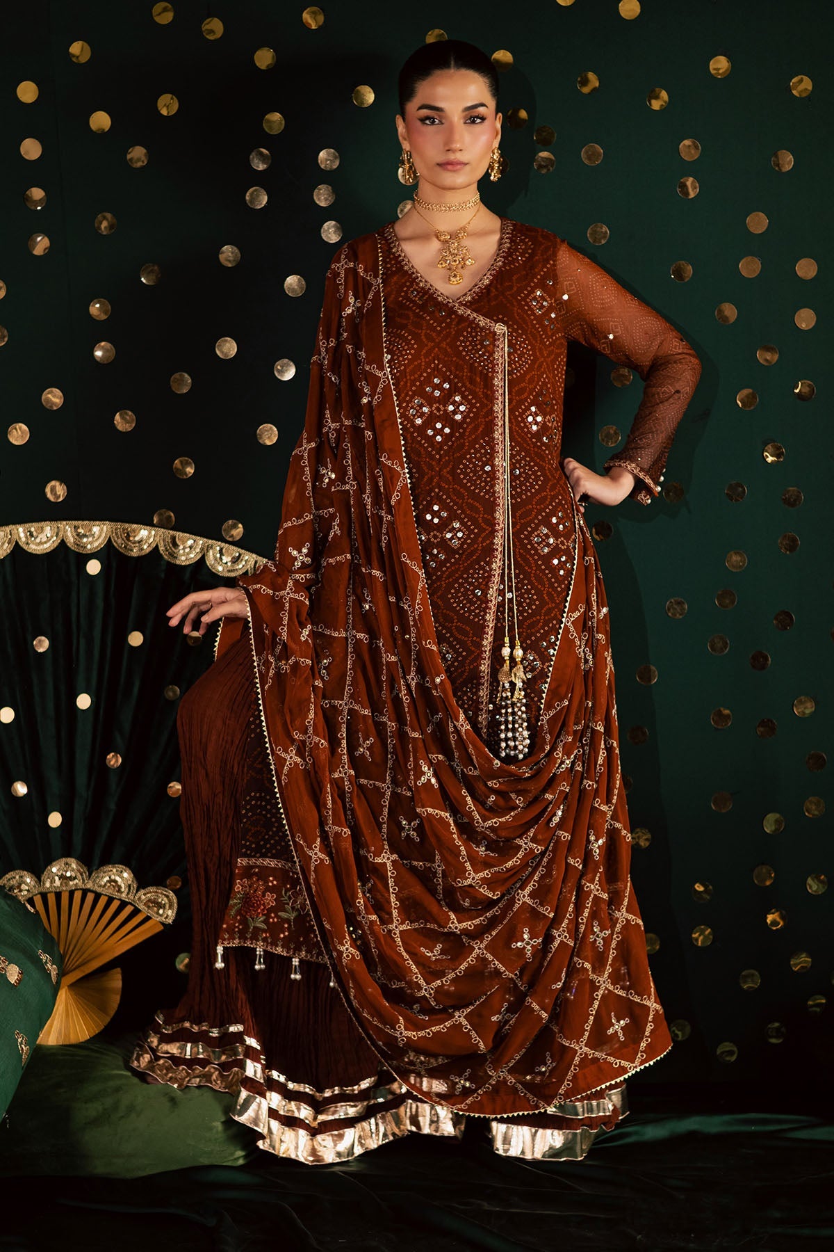 Nureh | Mukeshkari Formals | MK-19 - Formal Dress - available at Maria Faisal in UK and USA.