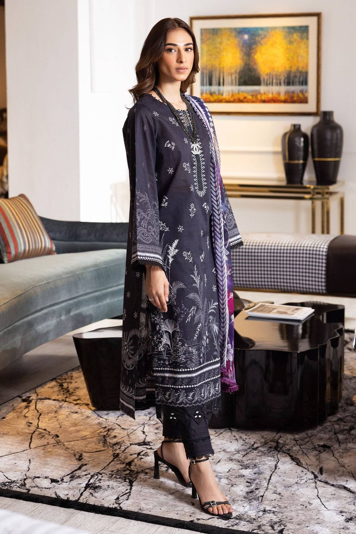 Nureh | Printed lawn 25 | SP-118 by Maria Faisal - Registered Vendor of : Nureh - type : Ladies Clothes - 100% original wedding dresses