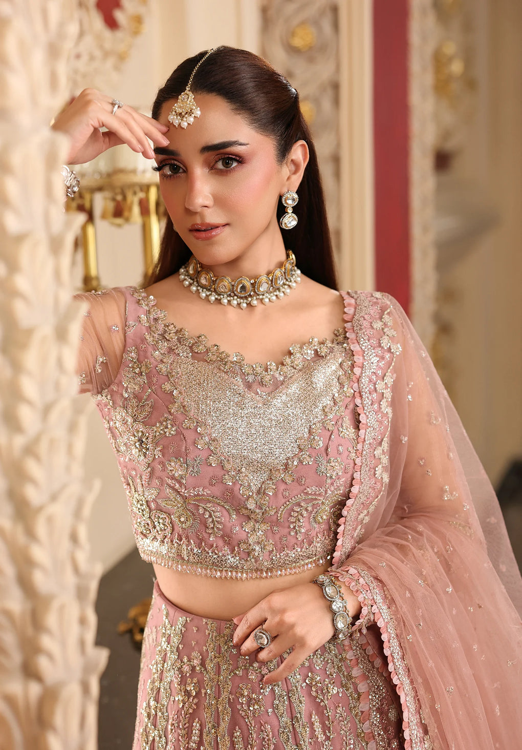 Elaf Premium | Stardom Formal Handwork 25 | ESH-02 GLAMOROUS - Formal Dress - available at Maria Faisal in UK and USA.