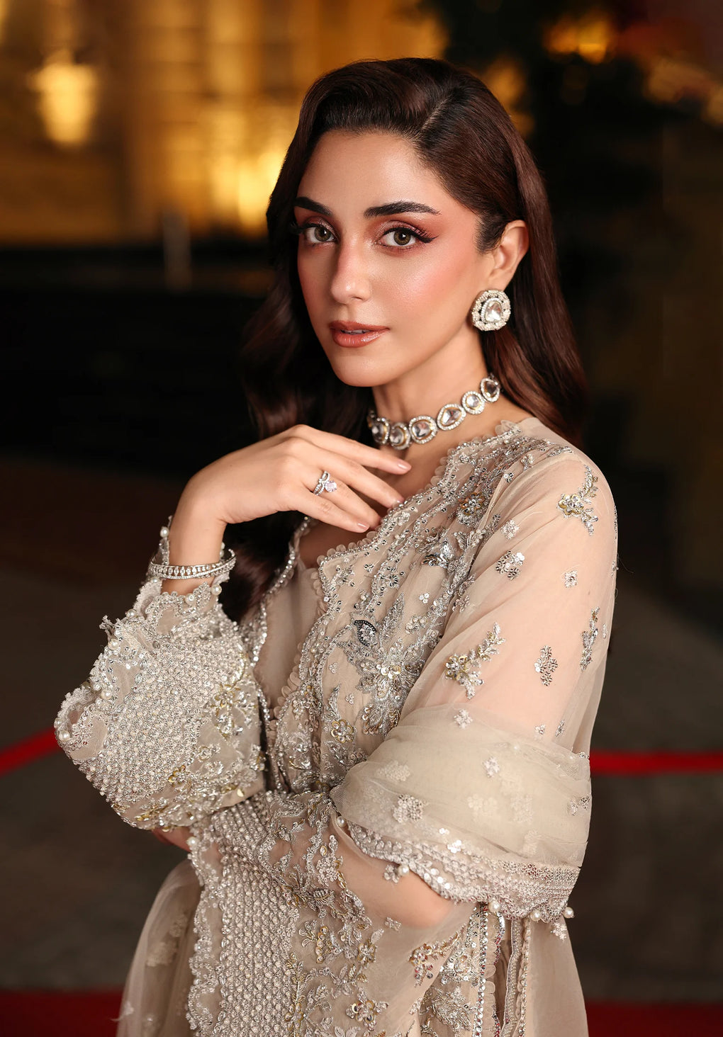 Elaf Premium | Stardom Formal Handwork 25 | ESH-08 STARDUST - Formal Dress - available at Maria Faisal in UK and USA.