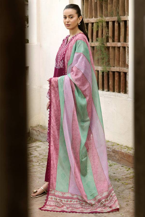 Farasha | Summer Weaves Embroidered Lawn | Satin Ruby by Maria Faisal - Registered Vendor of : Farasha - type : Ladies Clothes - 100% original wedding dresses