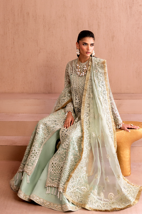 Emaan Adeel | Clay Couture | ZARVE - Formal Dress - available at Maria Faisal in UK and USA.