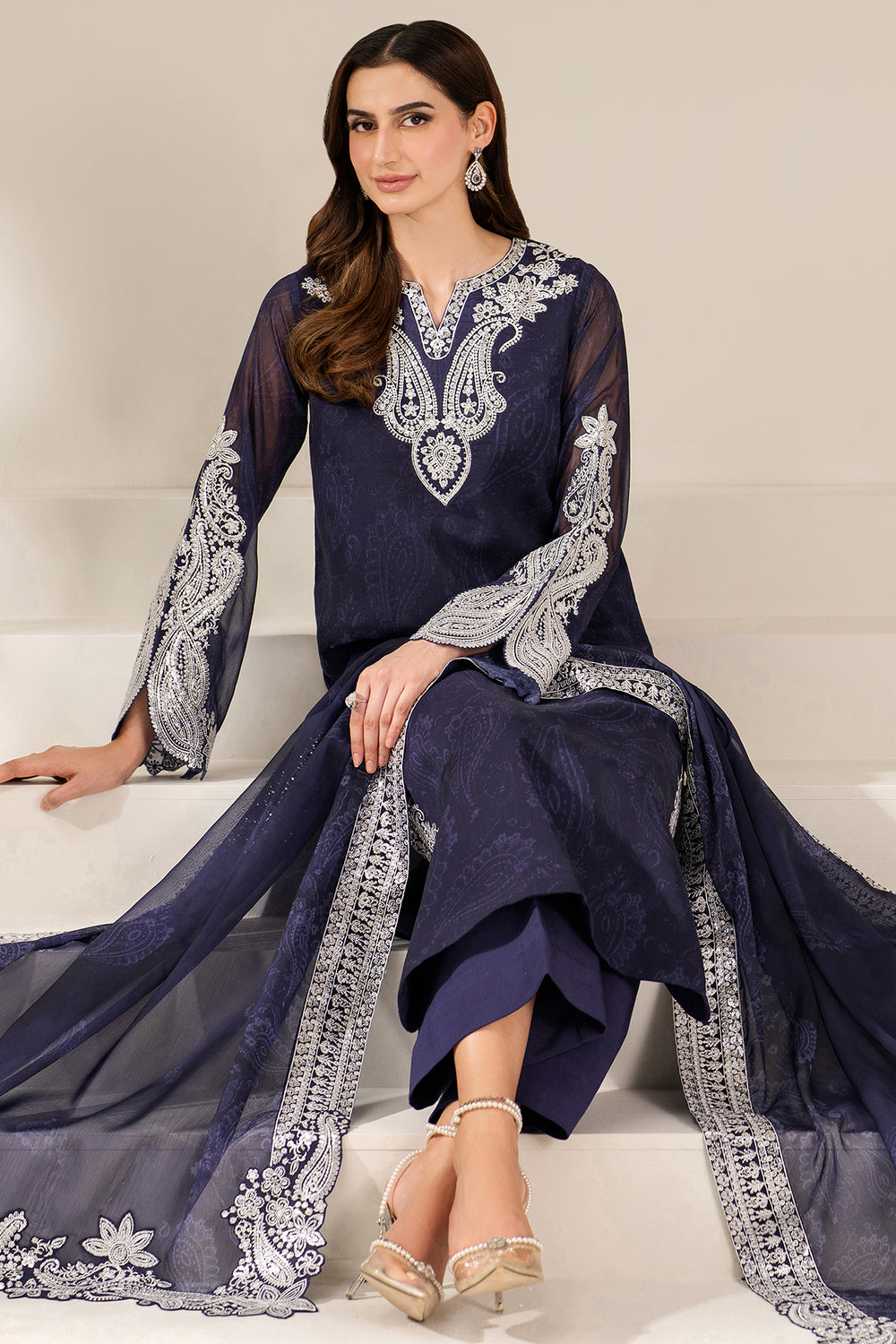 Farasha | Fiorella Formals | Blue Dazzle - Ladies Clothes - Maria Faisal