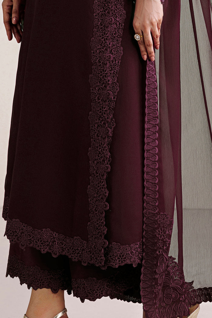 Farasha | Chiffon Essentials 26 | Oak Shadow - Formal Dress - available at Maria Faisal in UK and USA.