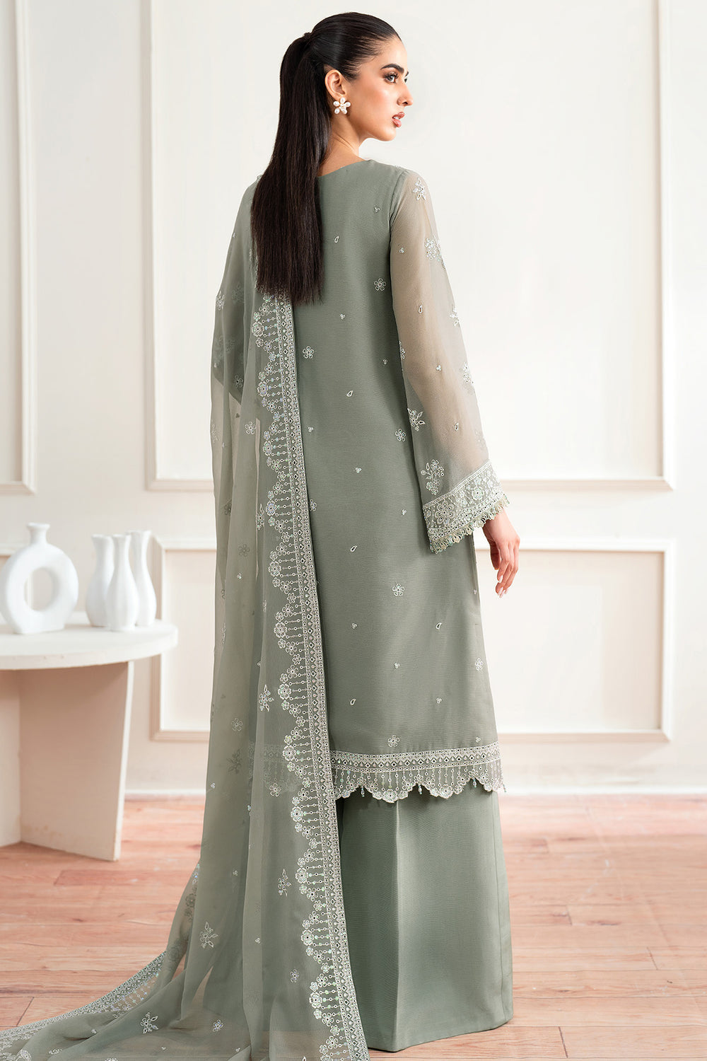 Farasha | Essence Formals 25 | Ash Green - Ladies Clothes - Maria Faisal